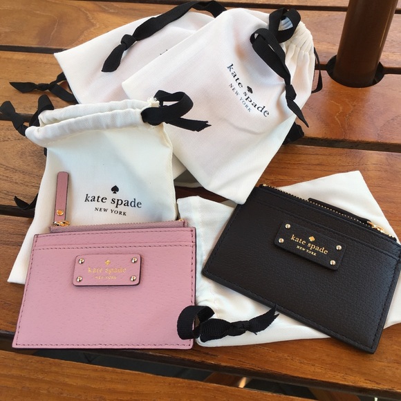 Kate Spade Card Wallet Holder Pink or Black - Picture 2 of 8